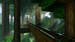 minecraft railway Trees signs creeper sun rays video games