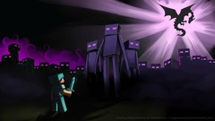 Minecraft steve artwork artistic Enderman Endermen