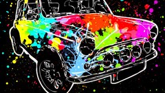 Mini Cooper vivid colors