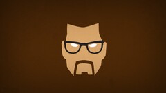 Minimalism artwork superhero cartoon Gordon Freeman hero valve