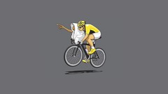 Minimalistic artwork cycling Lance Armstrong