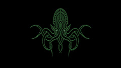 Minimalistic Cthulhu black background