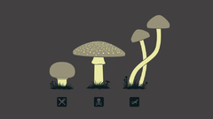 Minimalistic drugs funny mushrooms