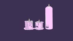 Minimalistic fire funny Candles