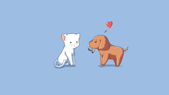 Minimalistic fish Puppies Hearts