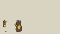 Minimalistic funny Bears bees