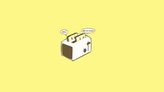 Minimalistic funny toaster