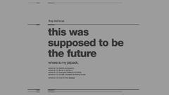 Minimalistic futuristic text simplistic