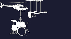 Minimalistic Helicopters guitars Drum