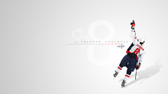 Minimalistic hockey Alexander Ovechkin