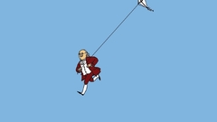 Minimalistic kite Benjamin Franklin