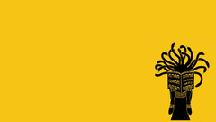 Minimalistic medusa Simple Background