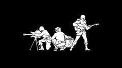 Minimalistic monochrome Army Men