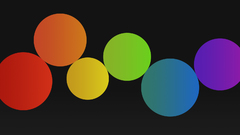 Minimalistic multicolor circles black