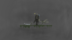 Minimalistic Mushishi Ginko grey