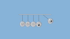 Minimalistic Newton's cradle momentum