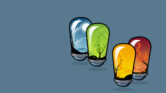 Minimalistic seasons lightbulb