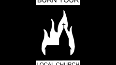 Minimalistic text churches black