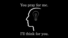 Minimalistic text religion atheism