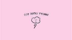 Minimalistic text Techno Typography