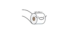 Minimalistic toilet paper