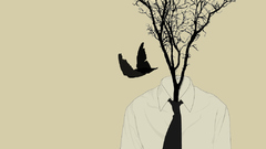 Minimalistic Trees Birds tie