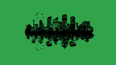 Minimalistic Trees cityscapes architecture