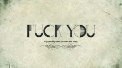 Minimalistic Typography fuck you