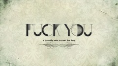 Minimalistic Typography fuck you