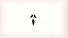 Minimalistic white screaming background
