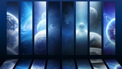 Mirrors planets outer space