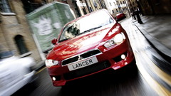 Mitsubishi Lancer sedan red