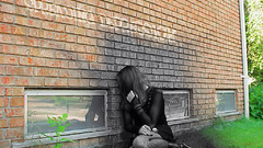 Model windows Goth sad