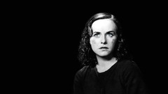 Modern black background grayscale selective coloring Paulette 