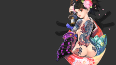 Momohime Simple Background Oboro