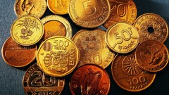 Money coins germany Greece close-up Belgium Ireland sweden The 