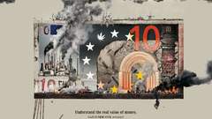 Money text smoke Europe