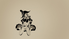 Monochrome artwork kneeled hats