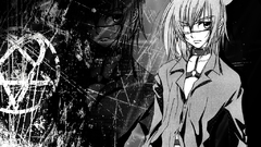 Monochrome collar Anime eyepatch