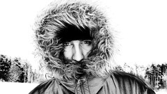 Monochrome eskimo fur clothing