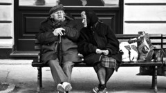 Monochrome old people