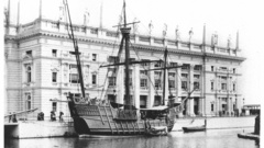 Monochrome sail ship greyscale