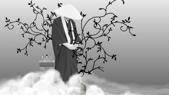 Monochrome Straw Hat