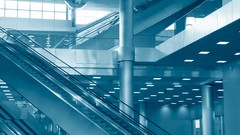 Monochrome urban mall