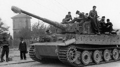 Monochrome World War II Tiger tanks