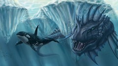 Monsters artwork killer whales