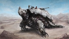 Monsters giant vehicles concept art tortoises artwork digital 