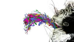 Monsters multicolor artwork cutting