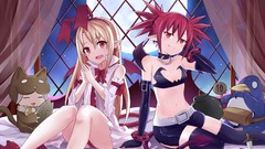 Moon Anime barefoot anime girls disgaea flonne prinny choker 