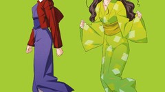 Moon Anime green background fate stay night kara no kyoukai 